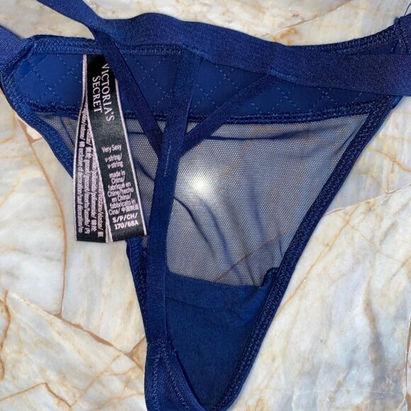 V-String Very Sexy Thong Panty Lace Mesh Quilted S - Picture 4 of 4